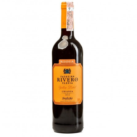 Вино Faustino Rivero Ulecia Yellow Label Crianza Rioja красное сухое 13% 0,75л slide 1