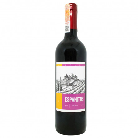 Вино Espanitos красное сухое 10,5% 0,75л slide 1