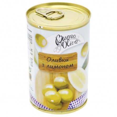 Оливки зеленые Buena Oliva без косточки с лимоном 314мл slide 1