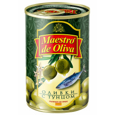 Оливки зеленые Maestro de Oliva с тунцом 300мл mini slide 1