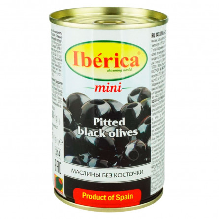 Маслины Iberica мини черные без косточки 300г