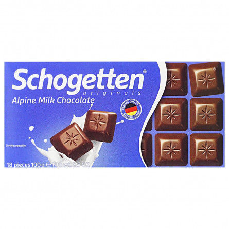 Шоколад Schogеtten молочний альпійський 100г slide 1