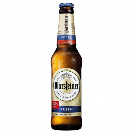 Пиво Warsteiner Fresh светлое безалкогольное 0% 0,33л slide 1