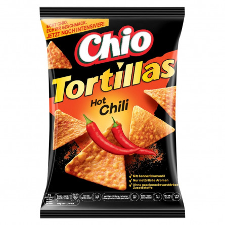Чіпси Chio Tortillas кукурудзяні зі смаком перцю чилі 125г slide 1