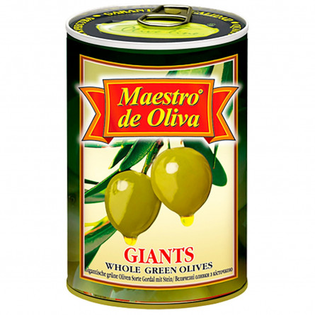 Оливки Maestro de Oliva гігантські з кісточкою 432мл