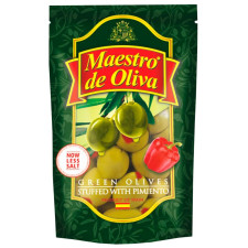 Оливки зеленые Maestro Dе Oliva с перцем 170мл mini slide 1