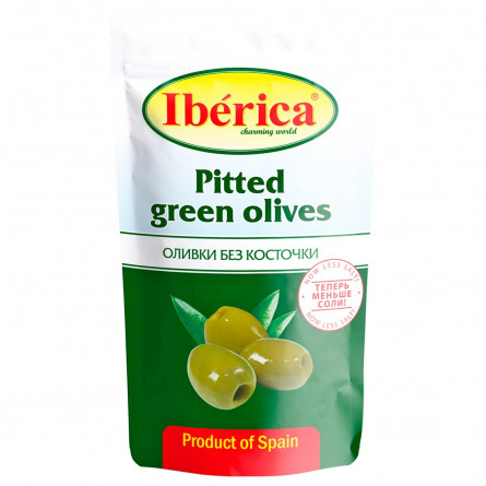 Оливки Iberica зелені без кісточки 170г slide 1