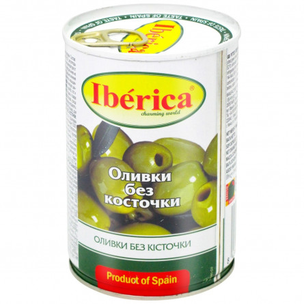 Оливки зелені Iberica без кісточки 420г