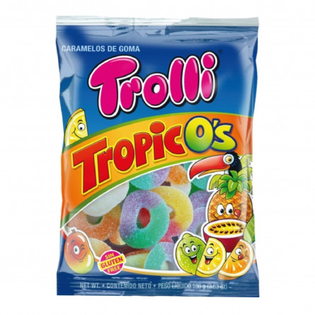 Цукерки Trolli Tropic O's жувальні 100г