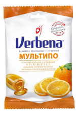 Карамель Verbena Мультіпо з апельсиновою начинкою та вітамінами 60г mini slide 1