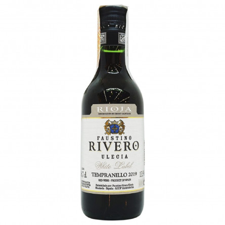 Вино Faustino Rivero Ulecia White Label Tempranillo Rioja красное сухое 13.5% 0,2л slide 1