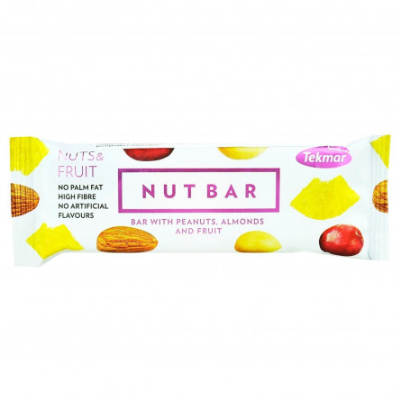 Батончик Tekmar Nutbar з арахісом мигдалем та фруктами 40г slide 1
