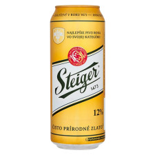 Пиво Steiger Gold світле 5% 0.5л mini slide 1