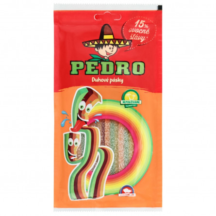 Конфеты Pedro Ремешки радуга жевательные 85г