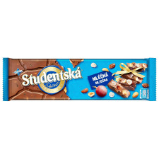 Шоколад Orion Studentska молочний з арахісом желейними шматочками та родзинками 260г mini slide 1