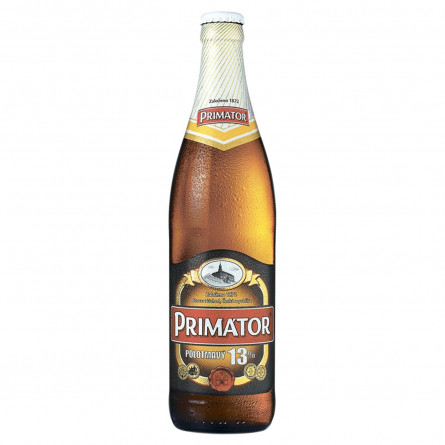 Пиво Primator Polotmavy 13% напівтемне фільтроване 5,5% 0,5л slide 1