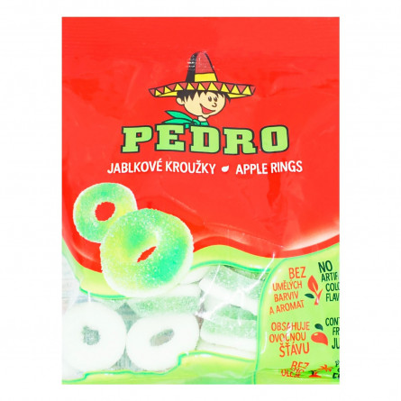 Конфеты Pedro яблочные кольца 80г