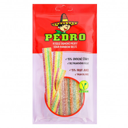 Конфеты Pedro ремешки радуга 80г