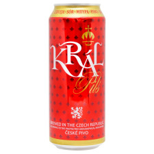 Пиво Kral Pils світле з/б 4.1% 0,5л mini slide 1