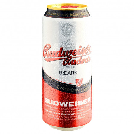 Пиво Budweiser Budvar 4.7% темне ж/б 0,5л