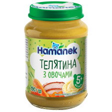 Пюре Hamanek Телятина с овощами 190г mini slide 1