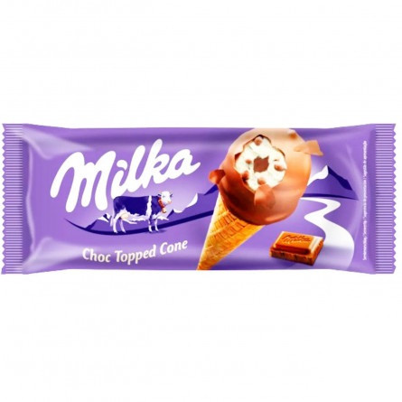 Мороженое Milka рожок с шоколадной глазурью 72г