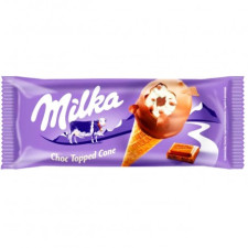 Мороженое Milka рожок с шоколадной глазурью 72г mini slide 1