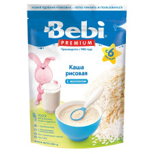 Каша Bebi Premium рисова з молоком для дітей з 6-ти місяців 250г mini slide 1