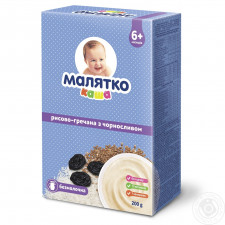 Каша Малятко безмолочна рис гречка чорнослив 200г mini slide 1