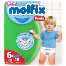 Трусики Molfix 6 Extra Large 15-22кг 19шт mini slide 1