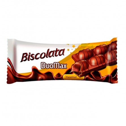 Вафли Biscolata Duomax с ореховым кремом в молочном шоколаде 44г