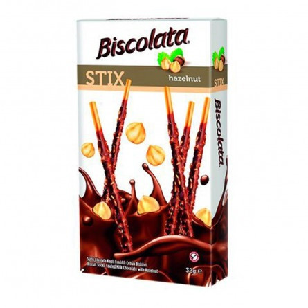 Соломка Biscolata Stix с фундуком в молочном шоколаде 32г slide 1