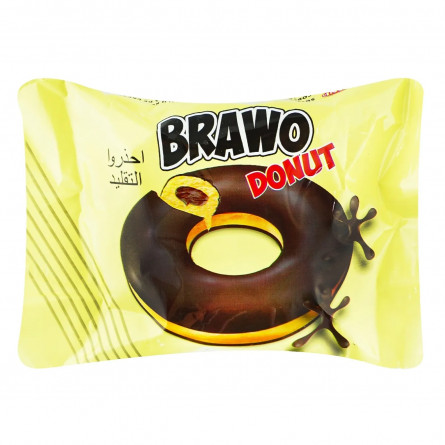 Пончик Brawo Donut з начинкою какао у глазурі 50г