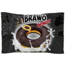 Кекс Brawo Donut з какао у какао-молочній глазурі 50г mini slide 1