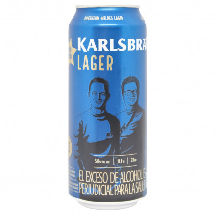 Пиво Karlsbrau Lager світле 5% 0,5л slide 1