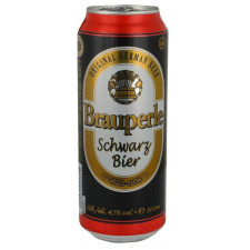 Пиво Brauperle Schwarzbier темне 4,7% 0,5л mini slide 1