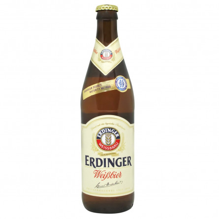 Пиво Erdinger Weissbier светлое нефильтрованное 5,3% 0,5л slide 1