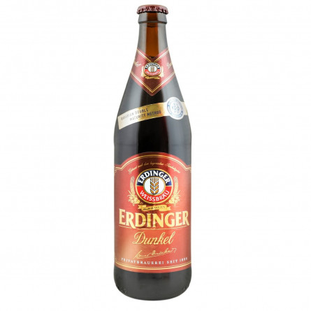 Пиво Erdinger Dunkel темное нефильтрованное 5,6% 0,5л slide 1
