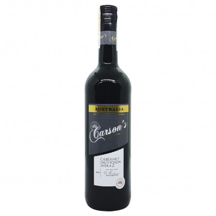 Вино Carson's Cabernet Sauvignon-Shiraz червоне сухе 13,5% 0,75л slide 1
