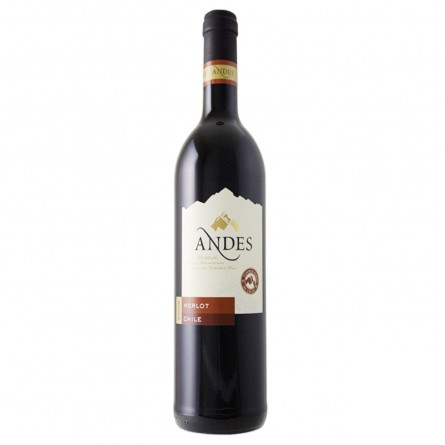 Вино Andes Merlot червоне сухе 13% 0,75л