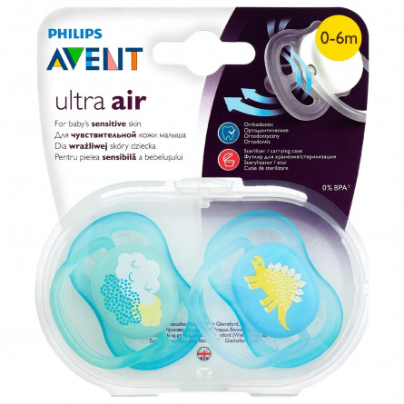 Пустушка Philips Avent Ultra Air дихаюча 0-6міс 2шт