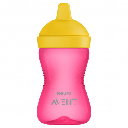 Чашка-непроливайка Avent розовая 18мес+ 300мл slide 1