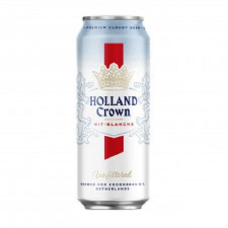 Пиво Holland Crown Wit Blanche светлое нефильтрованное 5% 0,5л slide 1