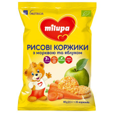 Рисові коржики Milupa Морква яблуко 40г mini slide 1