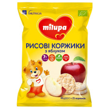 Коржики Milupa рисові з яблуком 40г mini slide 1