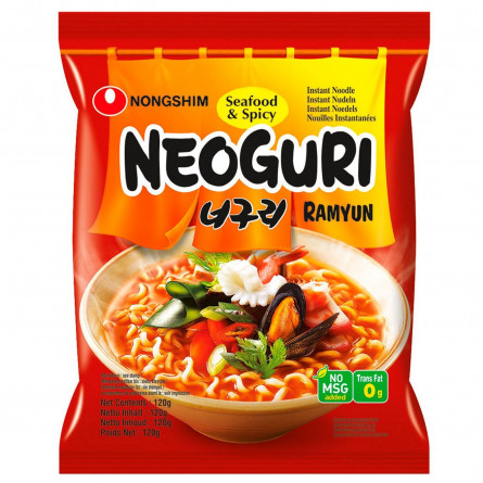 Локшина Nongshim Рамен з морепродуктами гостра 120г