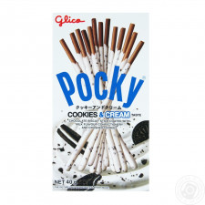 Соломка Glico Pocky шоколадно-бисквитная со вкусом крема и печенья 40г mini slide 1