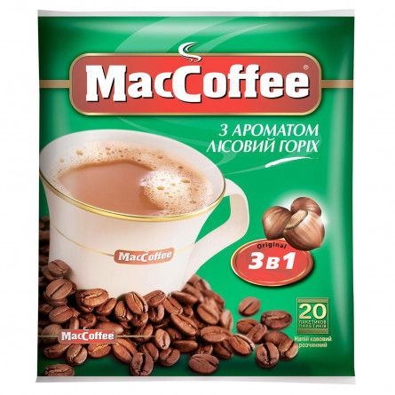 Напій кавовий MacCoffee 3в1 Лісовий Горіх розчинний 18г х 20шт