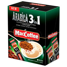 Напій кавовий MacCoffee 3в1 Арабіка розчинний 16г х 20шт mini slide 1