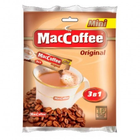 Напій кавовий MacCoffee Original 3в1 міні розчинний в стіках 16шт 12г slide 1